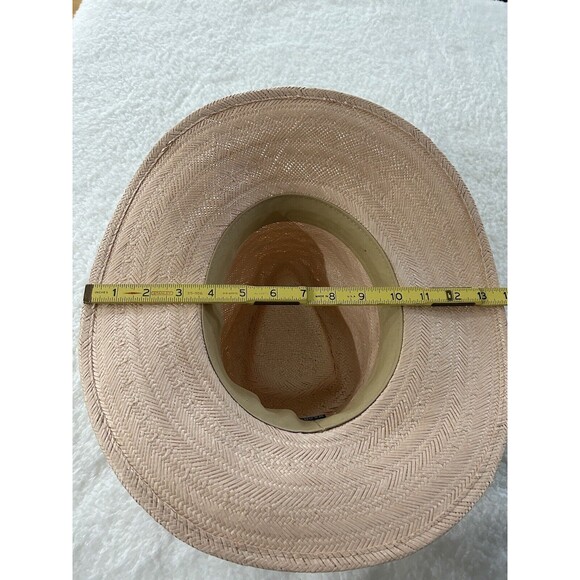 Urban Outfitters? Straw Hat Women Preppy Plush Pink Boho Vacation Summer Sz OS - Picture 4 of 6